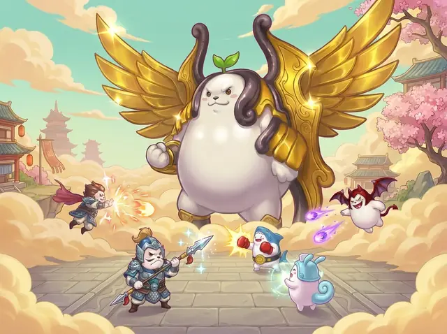 BDY Hoàng Kim khổng lồ cánh vàng bị các anh hùng chibi vây đánh